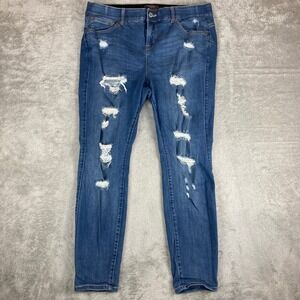 Torrid Bombshell Skinny Jeans Women's 18R Premium Stretch Distressed Blue Denim